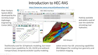 Introduction to 1D Hydraulic Modeling using HEC-RAS (1/10)