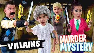 VILLAINS MURDER MYSTERY (In Real Life) Scary Teacher, Granny Hello Neighbor, Grandpa!