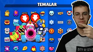 OYUNDAKİ TÜM TEMALARIN EN KÖTÜ KOSTÜMLERİNİ SIRALADIM !! BRAWL STARS