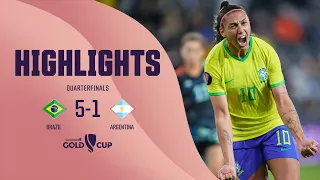 W GOLD CUP Quarterfinals | Brazil 5-1 Argentina