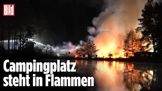 Flammen-Hölle auf Campingplatz im Landkreis Roth (Bayern)