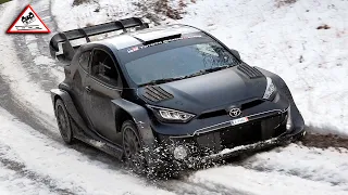 Test Pre Rallye Monte-Carlo 2024 | Sébastien Ogier | Toyota Yaris GR Rally1 [Passats de canto]