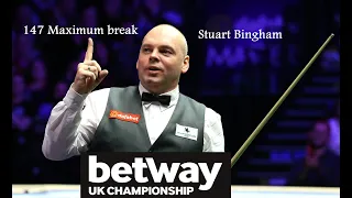 Stuart Bingham Maximum break 147 at the UK Championship l Snooker Highlights