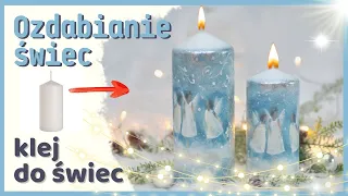 Decoupage, Candle Glue, Decorating Candles, DIY tutorial No.885