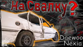 Daewoo Nexia боковой удар, ремонт кузова / Side impact, body repair