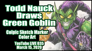Coloring Green Goblin: Todd Nauck Art Livestream 035