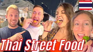 Spanish Friends Try THAI STREET FOOD in Bangkok, Thailand’s BEST Night Market: Jodd Fairs