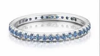 Sapphire Eternity Ring in 18k White Gold - Jewelry