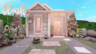 BLOXBURG: *no gamepass* blush starter house 24k l tour + speedbuild ♡