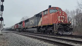 2 CN EMD's Pull B774 Past Warm Springs Road