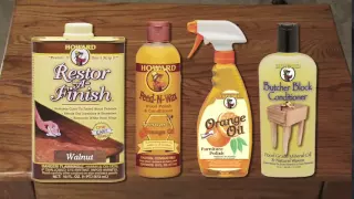 Howard Products Demonstration: Restor-A-Finish, Feed-N-Wax, Orange Oil and Butcher Block Conditioner