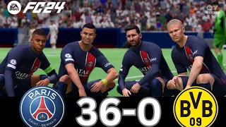 What Happen If Ronaldo, Messi, Neymar, Haaland, Mbappe Play Together on PSG Vs Dortmund