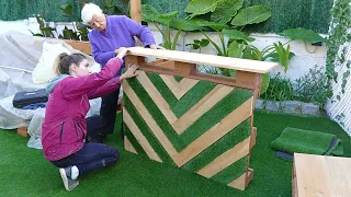 Transformación de PALET (Increíble😱 ) REFORMA TERRAZA / Transformo un PALET en una BARRA DE BAR 😍 ❤