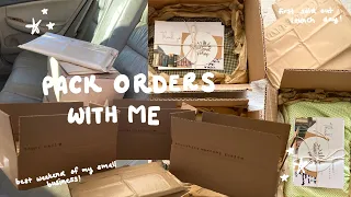 packing orders from the best week of my small business!