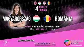 4 Nemzet Torna Siófok: Magyarország - Románia Női Junior válogatott kézilabda mérkőzés