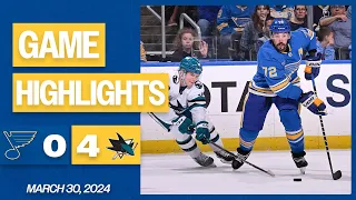 Game Highlights: Sharks 4, Blues 0