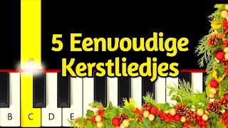 5 Heel Eenvoudige Kerstliedjes - Piano tutorial - Beginner