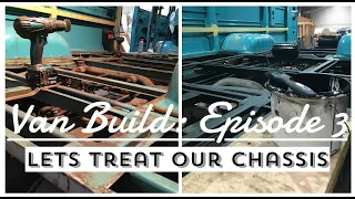 PULLING UP OUR FLOOR | Treating the Chassis in our Van Conversion | Mercedes Vario | Van Build Ep. 3