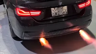 Bmw 440i Stage 1+, Downpipe, Intake - Accelerate, Exhaust sound with backfire