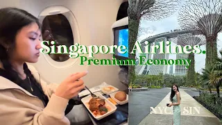 Everything I ate on Singapore Airline Premium Economy ⊹  World’s Longest Flight