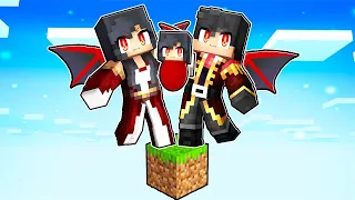 APHMAU Playing as a ROYAL VAMPIRE FAMILY on ONE BLOCK in Minecraft! - Parody Story(Ein,Aaron)