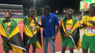 CARIFTA Games 2024 Grenada | Boys 4x100 Meter Relay Under 17 Finals Interview
