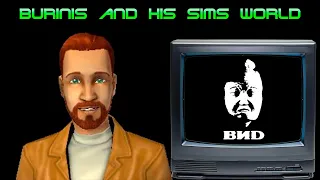 Daniel Pleasant watches the intro of the TV company VID instead of a horror movie (Sims 2)