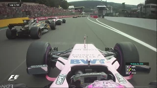 Ocon And Hulkenberg Squeeze Past Perez | F1 Best Overtakes of 2017