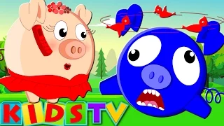 Five Little Piggies | Jumping On The Bed | Nursery Rhymes For Children by Kids Tv