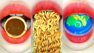 asmr ICE CREAM RAMEN SPICY AMONDE CHOCO MARSHMELLO ADIBLE STONE POTATO TANGHULU CANDY eating sounds