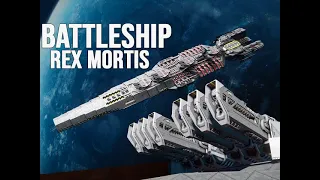 Rex Mortis Battleship Railgun Turrets !!!! - Space Engineers