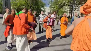 Harinama Sankirtana. Nanda Bihari das leads. Vilnius. 15.05.2022