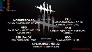 Dead by Daylight Gaming Benchmark | 1080p Medium Settings | AMD A8-7680 | GT 1030 | 8GB RAM