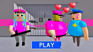 LOVE STORY | POLICE GIRL BARRY PRISON RUN! OBBY Full Gameplay #roblox