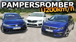 Golf R Variant vs. Skoda Octavia RS vs. Peugeot 308 | Welcher ist der richtige Kombi für dich?