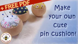 Make your own hand embroidered Pin Cushions - Easy design, easy sewing project. Great gift!