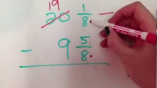 Subtracting Mixed Numbers from Mixed Numbers with BORROWING