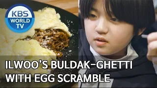 Kanghoon trying Ilwoo's Buldak-ghetti [Stars' Top Recipe at Fun-Staurant/2020.03.16]