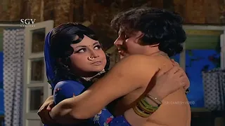 Vishnuvardhan And Manjula Romantic Scene | Bangarada Gudi Kannada Movie | Ambarish | Padmapriya