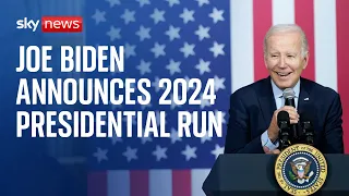 Joe Biden formally announces he will run for a second term as US president