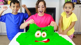 Leah and Anwar make a Giant slime | Funny Story for Kids