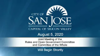 AUG 5, 2020 | Rules & Open Government/Committee of the Whole