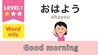 Level1 | 100 Informal Japanese Phrases for Beginner | Word Only