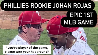 PHILLIES Rookie JOHAN ROJAS gets dunked by Daycare BRANDON MARSH & BRYSON STOTT in MLB Debut!