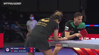 Zhang/Lin vs Shao/Apolonia | 2021 World Table Tennis Championships Finals | XD | R64