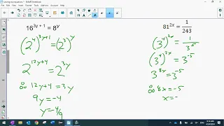 Solving Exponential Equations using a Common Base