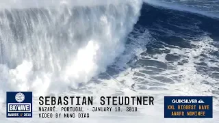 Sebastian Steudtner at Nazaré  - 2018 Quiksilver XXL Biggest Wave Nominee - WSL Big Wave Awards