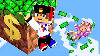 Майнкрафт но ОДНОМ БЛОКЕ МИЛЛИОНЕРА в Майнкрафте ! ДЕВУШКА ВИДЕО ТРОЛЛИНГ MINECRAFT