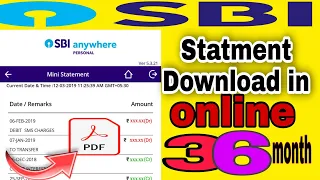 SBI Bank Statement download in online