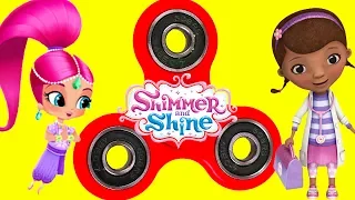 Shimmer and Shine Fidget Spinner Game with Doc McStuffins, Paw Patrol Surprise Toys | Ellie Sparkles